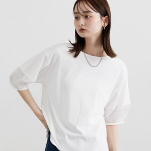 燈籠袖袖口透視上衣